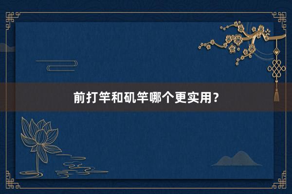 前打竿和矶竿哪个更实用？
